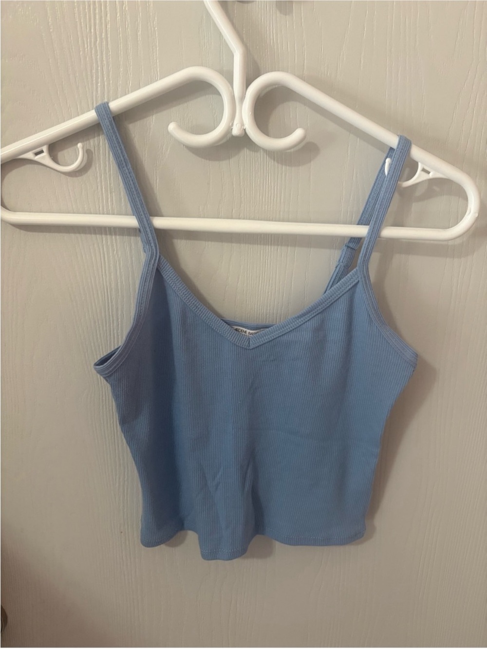 3 for $14 Ardene Ribbed V-Neck Cami Tank Top - Light Blue size small